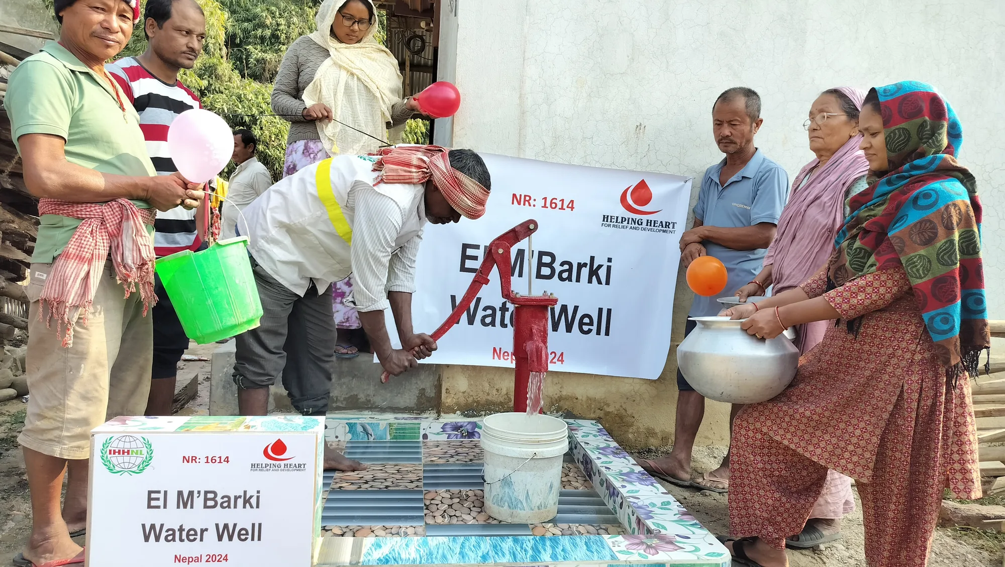 Completed El M’Barki water well project in Nepal